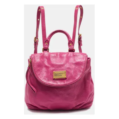 Marc by Marc Jacobs Pink Leather Classic Q Mariska Backpack