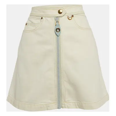 Louis Vuitton White Denim Mini Skirt