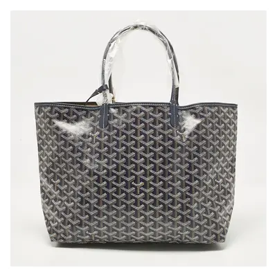 Goyard Blue Goyardine Coated Canvas and Leather Saint Louis PM Tote