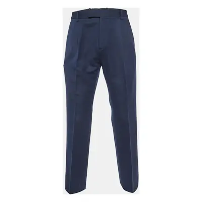 Louis Vuitton Navy Blue Wool Gabardine Pants