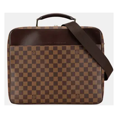 Louis Vuitton Brown Damier Ebene Porte Ordinateur Sabana