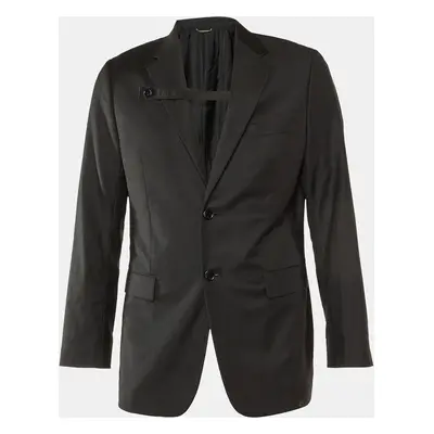 Dior Homme Black Wool Lapel Detail Tailored Blazer