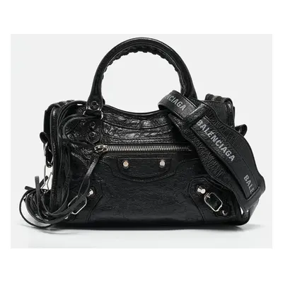 Balenciaga Black Leather Mini Classic City Bag