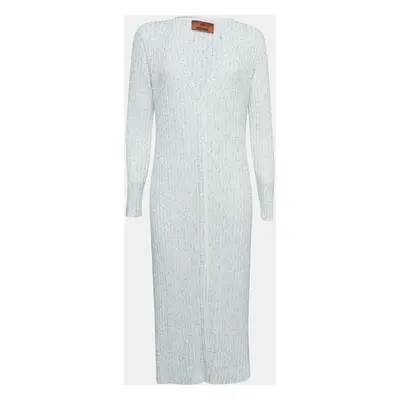 Missoni White Sequined Knit Midi Dress IT