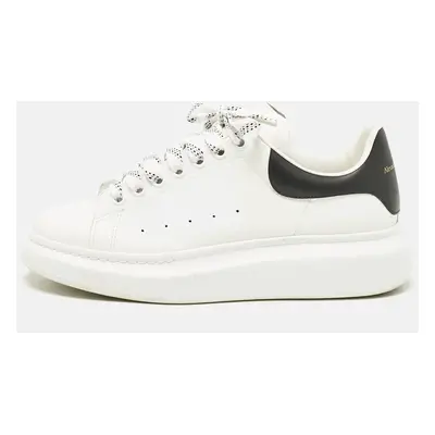 Alexander McQueen White/Black Leather Oversized Sneakers Size