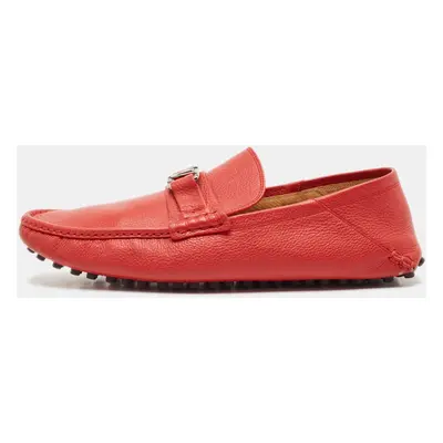 Louis Vuitton Red Leather Hockeheim Loafers Size