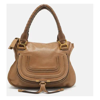 Chloé Tan Leather Marcie Satchel