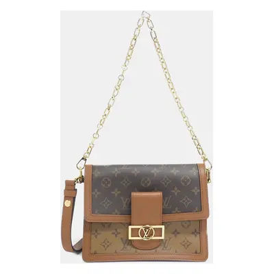 Louis Vuitton Brown Monogram Reverse Canvas Dauphine MM Shoulder Bag