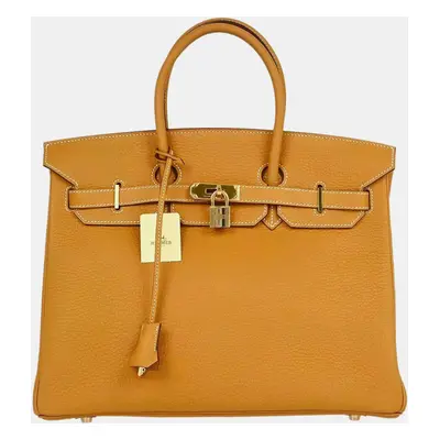 Hermes Natural Sable Fjord Birkin Handbag