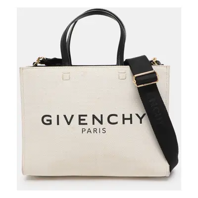 Givenchy White Canvas G Tote