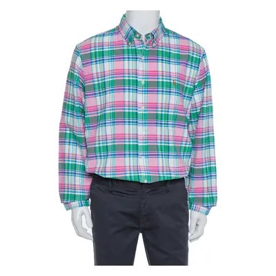 Ralph Lauren Multicolor Plaid Cotton Long Sleeve Button Front Shirt