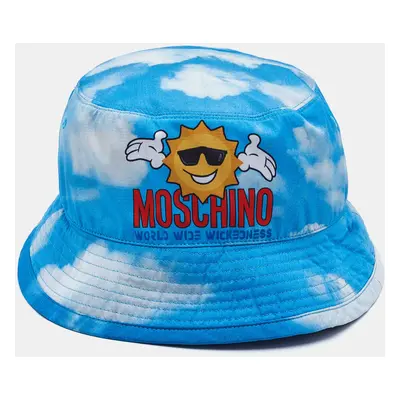 Moschino Blue/White Printed Tie/Dye Bucket Hat