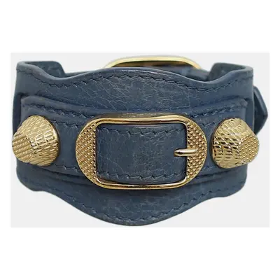 Balenciaga Arena Blue Leather Bracelet