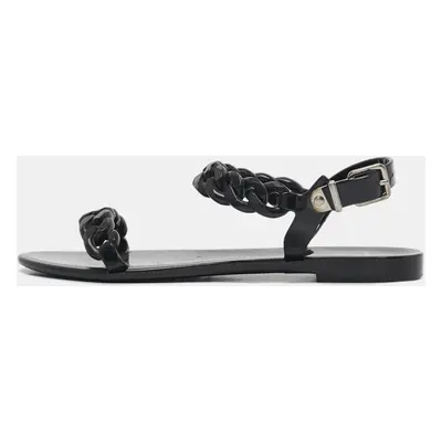 Givenchy Black Jelly Chain Flat Sandals Size