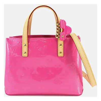 Louis Vuitton Pink Monogrm Vernis Leather PM Reade Tote Bag