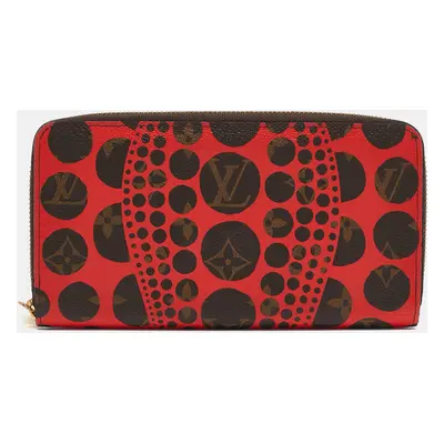 Louis Vuitton x Yayoi Kusama Red Pumpkin Dots Monogram Canvas Zippy Wallet