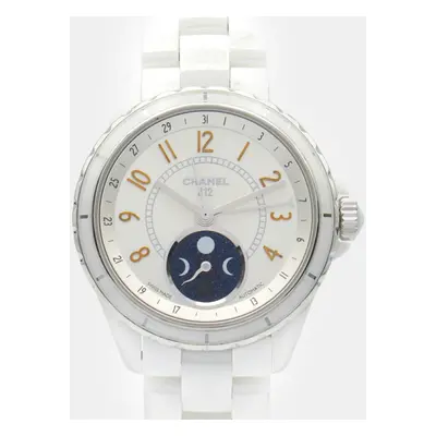 Chanel White Ceramic J12 H3404 Automatic Men's Wristwatch mm