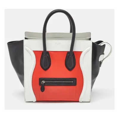 Celine Multicolor Leather Mini Luggage Tote