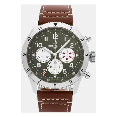 Pre-Owned Breitling Super Avi B04 Chronograph GMT Curtiss Warhawk AB04452A1L1X1