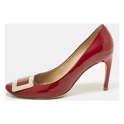 Roger Vivier Red Patent Leather Belle Vivier Pumps Size