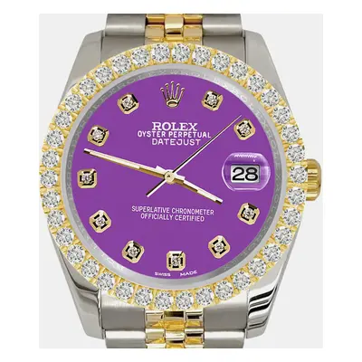 Rolex datejust 3.05ct diamond bezel sangria dial jubilee Wristwatch