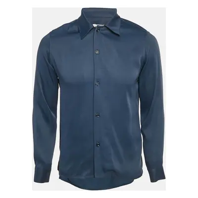 Sandro Blue Satin Requin Shirt