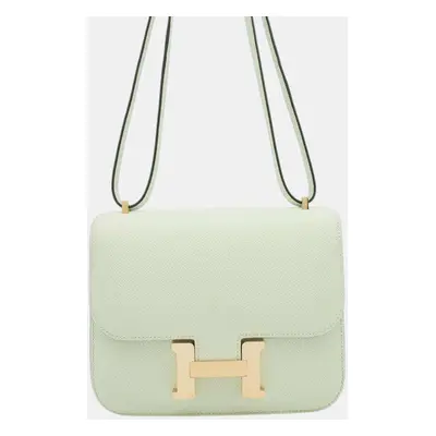 Hermes Vert Fizz Epsom Leather Mini Constance Shoulder Bag