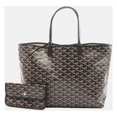 Goyard Black/Brown/White Coated Canvas Saint Louis PM Tote Bag