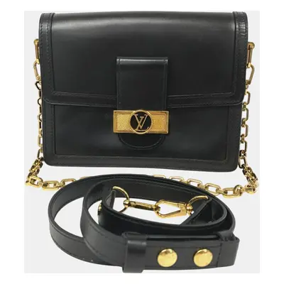 Louis Vuitton Dauphine Mm Lock Shoulder Bag Black