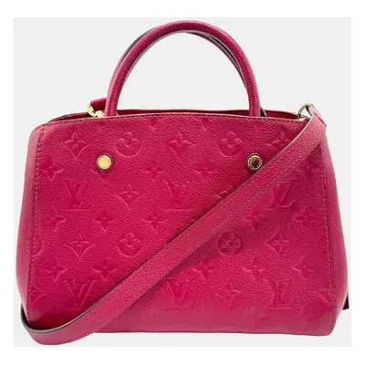 Louis Vuitton Red Monogram Empreinte Montaigne BB Handbag