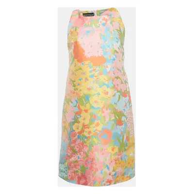 Boutique Moschino Multicolor Jacquard Sleeveless Mini Dress