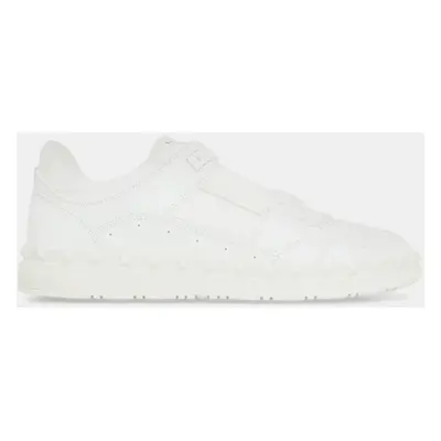 Valentino White Freedots Leather Low-top Sneakers IT