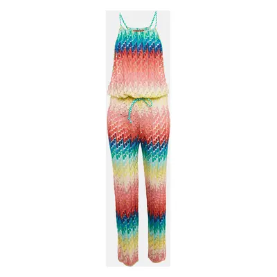 Missoni Mare Multicolor Knit Halter Cover-Up Jumpsuit