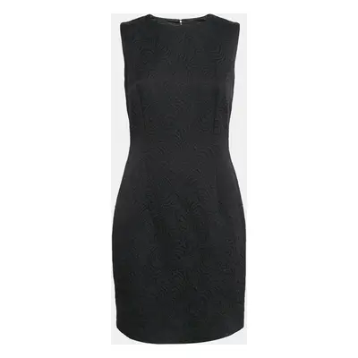 Dolce & Gabbana Black Jacquard Sleeveless Mini Dress