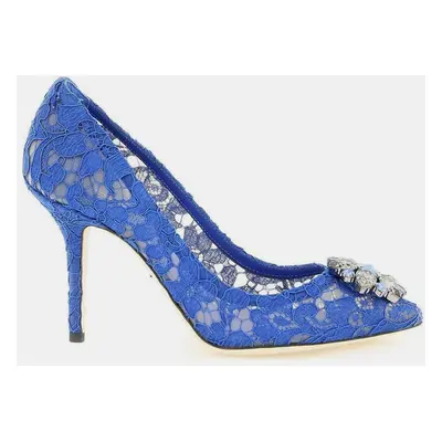 Dolce & Gabbana Taormina Lace Embellished Pumps IT 37.5