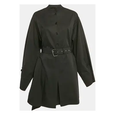 Christian Dior Black Gabardine Belted Midi Dress