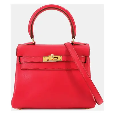 Hermes Red Gulliver Mini Kelly Handbag