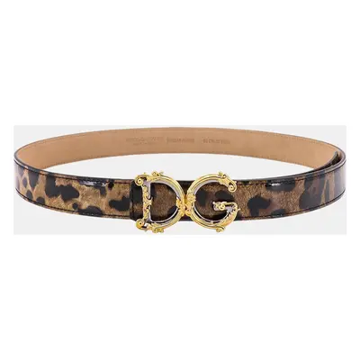 Dolce & Gabbana Brown Leather Buckle Belt