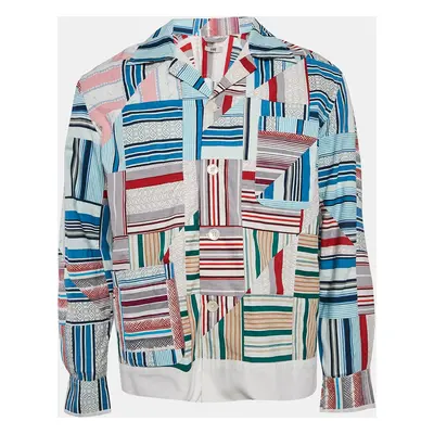 Bode Multicolor Printed Cotton Patch Work Shirt