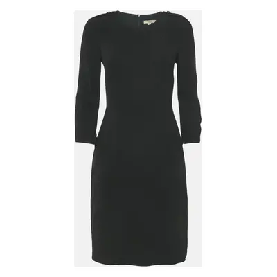 Burberry Black Crepe Full Sleeve Mini Dress