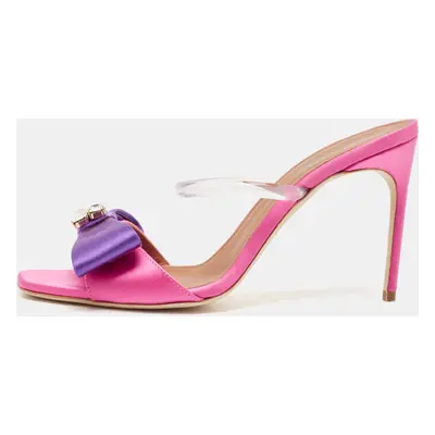 Malone Souliers Purple/Pink Satin Emily Slide Sandals Size 37.5