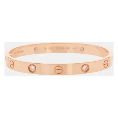 Cartier 18K Pink Gold Love Breath Half Diamond