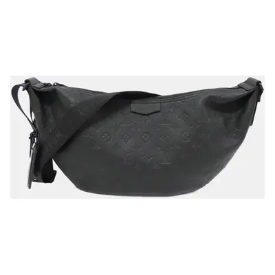 Louis Vuitton Black Leather Monogram Shadow Hobo Hammock Bag