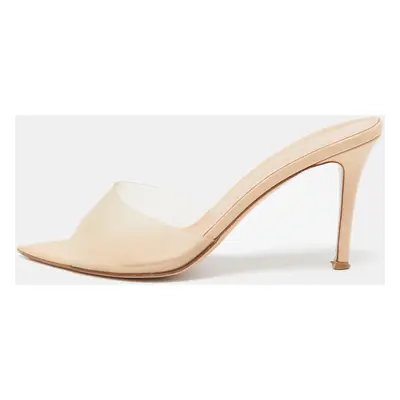 Gianvito Rossi Beige PVC Elle Slide Sandals Size