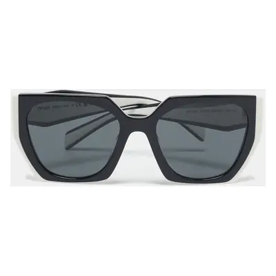 Prada Black Black/White SPR15W Sunglasses