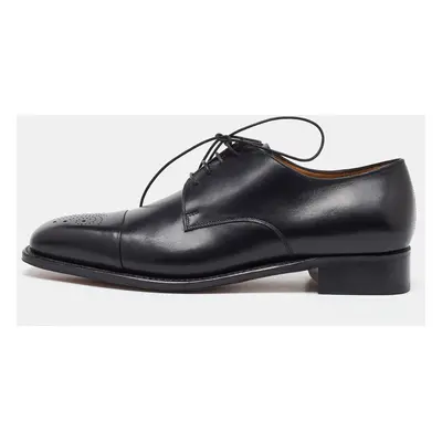 Salvatore Ferragamo Black Leather Lace Up Derby Size 41.5