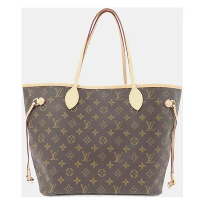 Louis Vuitton Brown Canvas Monogram Neverfull MM Tote Bag