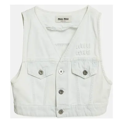 Miu Miu Light Blue Denim Vest