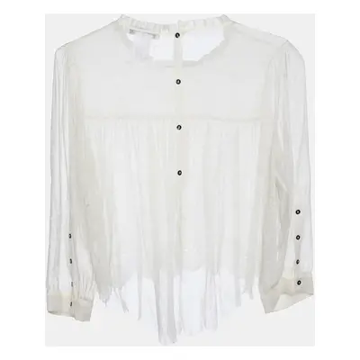 Chloé Off-White Silk & Linen Top