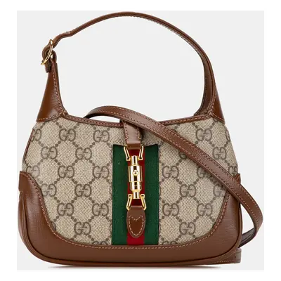 Gucci Brown Mini GG Supreme Jackie Crossbody